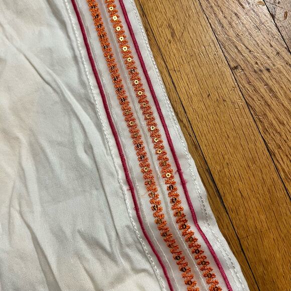 Trina Turk INC Pants Womens 4 White Side Stripe Linen Blend Straight - Picture 6 of 13